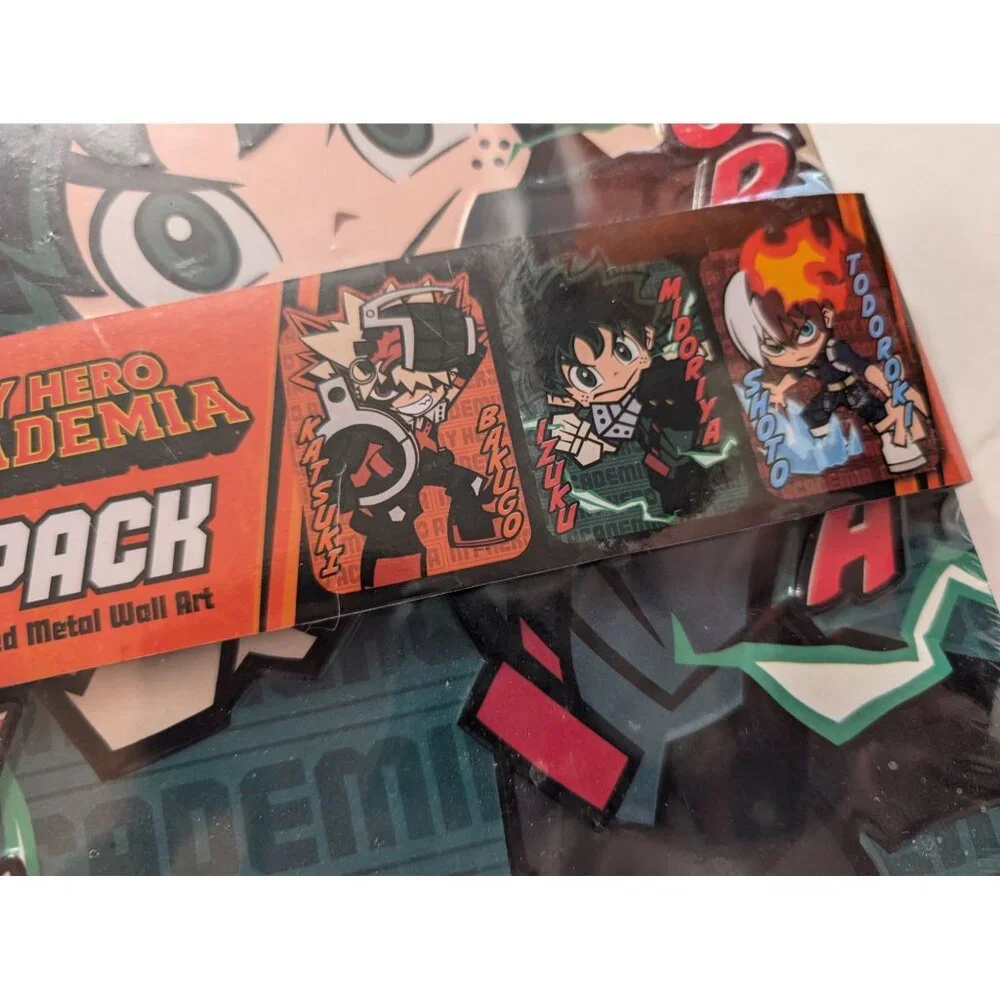 My Hero Academia Embossed Metal Wall art 3 pack Crunchyroll Open‎ Road Sealed